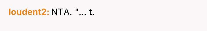 loudent2 NTA. "... t.