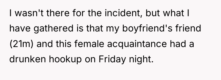 I wasn't there for the incident, but what I have...