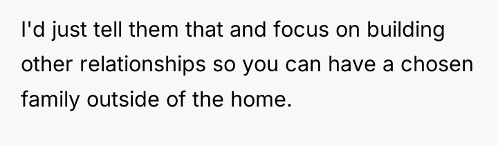 I'd just tell them that and focus on building other...