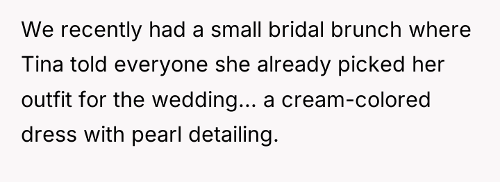 We recently had a small bridal brunch where Tina told...