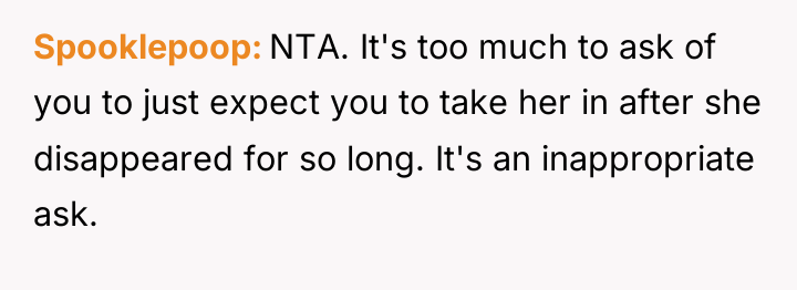 Spooklepoop NTA. It's too much to ask of you to...