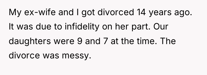 My ex-wife and I got divorced 14 years ago. It...