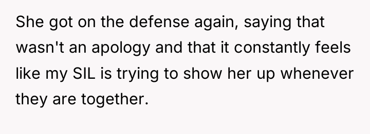 She got on the defense again, saying that wasn't an...