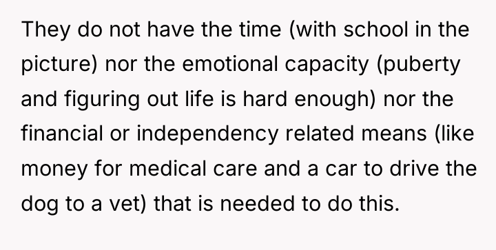 They do not have the time (with school in the...