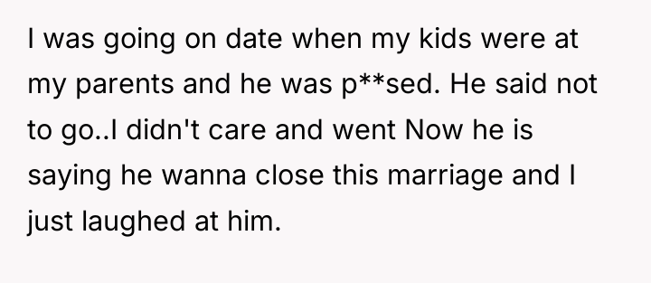 I was going on date when my kids were at...