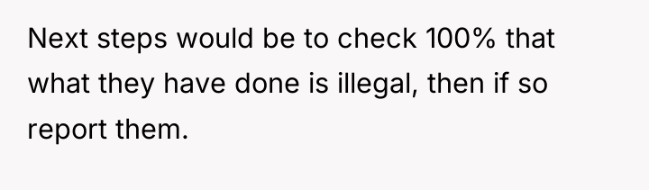 Next steps would be to check 100% that what they...