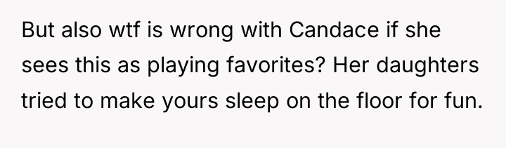 But also wtf is wrong with Candace if she sees...