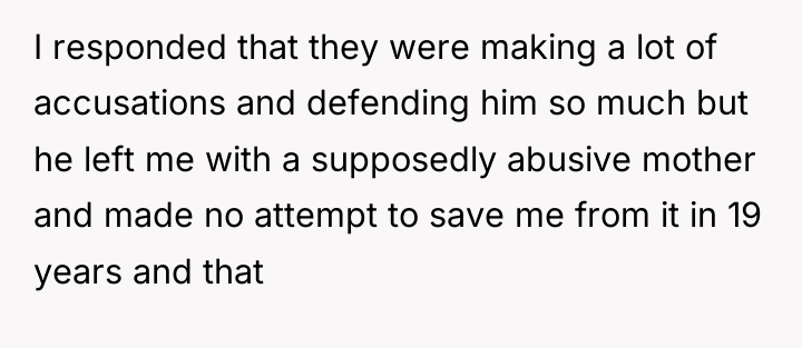 I responded that they were making a lot of accusations...