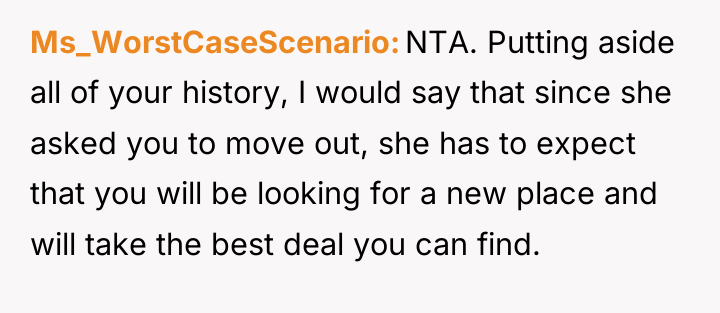Ms_WorstCaseScenario NTA. Putting aside all of your history, I would...