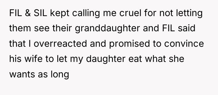 FIL & SIL kept calling me cruel for not letting...