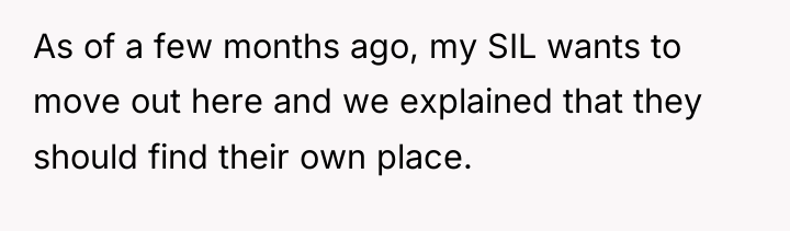 As of a few months ago, my SIL wants to...