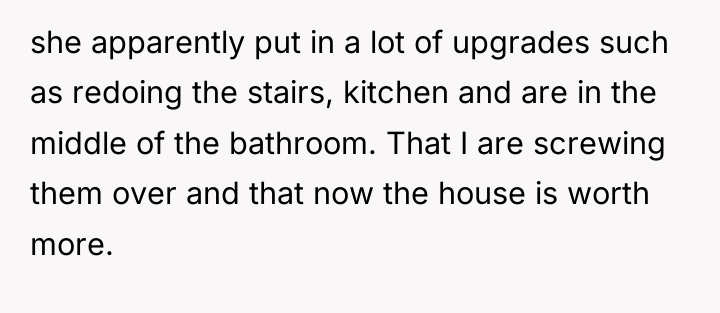 she apparently put in a lot of upgrades such as...