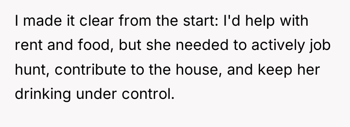 I made it clear from the start: I'd help with...