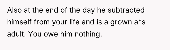 Also at the end of the day he subtracted himself...