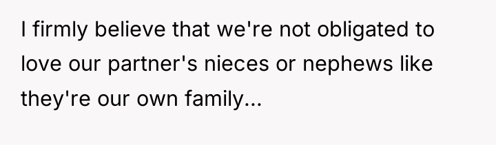 I firmly believe that we're not obligated to love our...