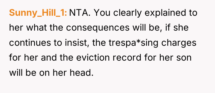 Sunny_Hill_1 NTA. You clearly explained to her what the consequences...