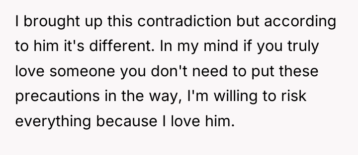 I brought up this contradiction but according to him it's...