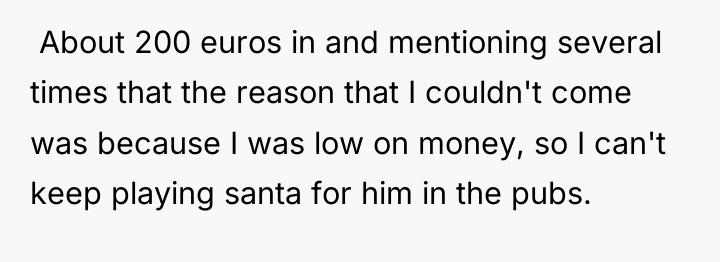  About 200 euros in and mentioning several times that...