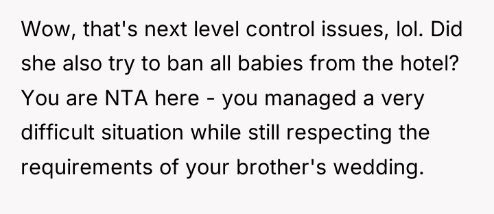 Wow, that's next level control issues, lol. Did she also...