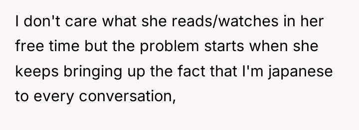 I don't care what she reads/watches in her free time...