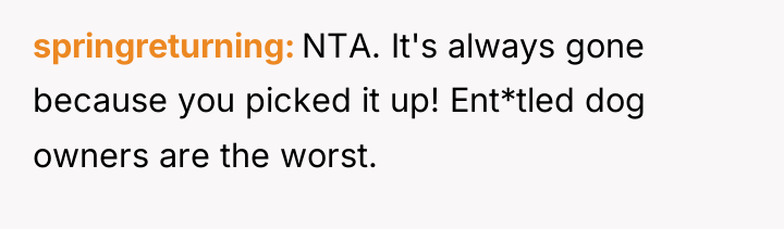 springreturning NTA. It's always gone because you picked it up!...