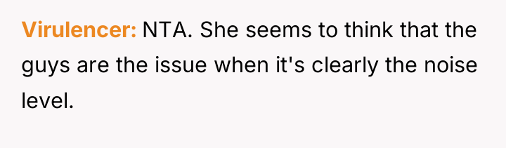 Virulencer NTA. She seems to think that the guys are...