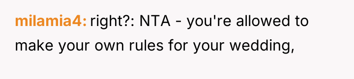 milamia4 right?: NTA - you're allowed to make your own...