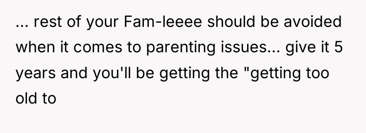 ... rest of your Fam-leeee should be avoided when it...