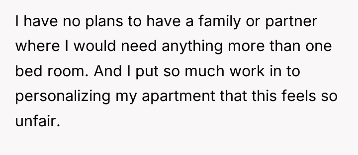 I have no plans to have a family or partner...