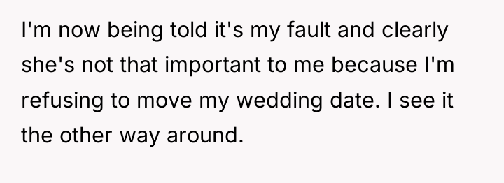 I'm now being told it's my fault and clearly she's...