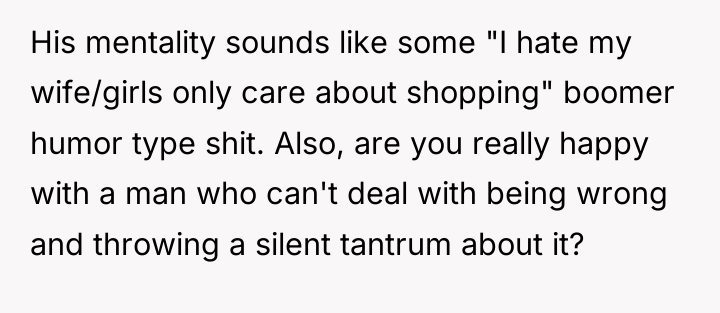 His mentality sounds like some "I hate my wife/girls only...