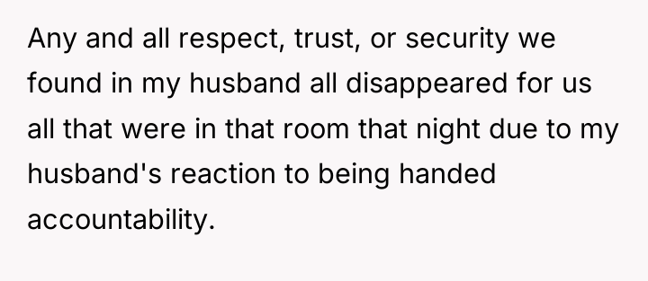 Any and all respect, trust, or security we found in...