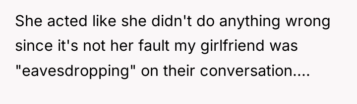 She acted like she didn't do anything wrong since it's...