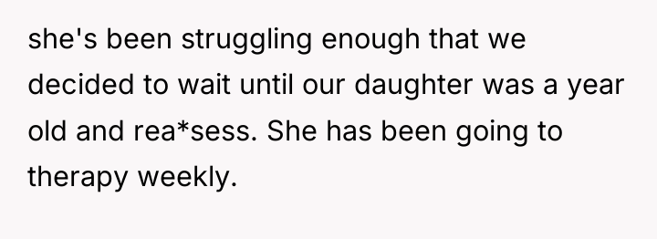 she's been struggling enough that we decided to wait until...