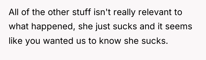 All of the other stuff isn't really relevant to what...