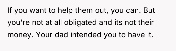 If you want to help them out, you can. But...
