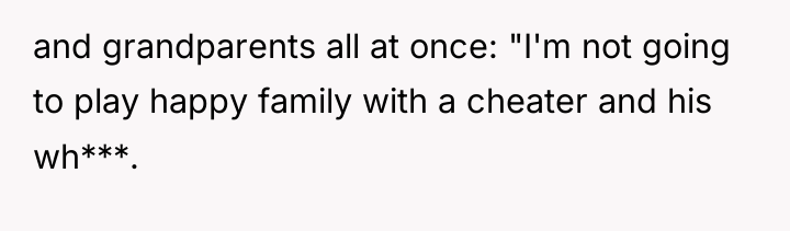 and grandparents all at once: "I'm not going to play...