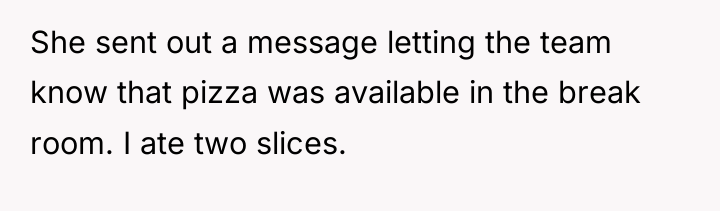 She sent out a message letting the team know that...