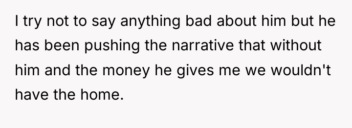I try not to say anything bad about him but...