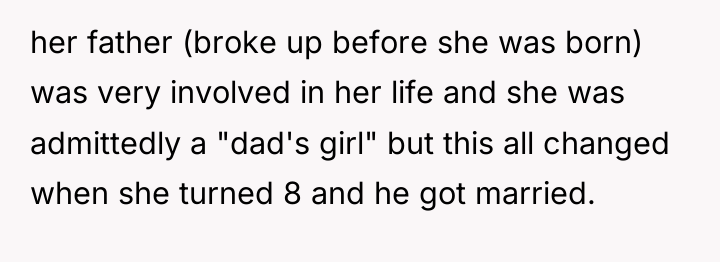 her father (broke up before she was born) was very...