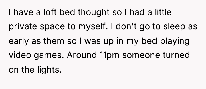I have a loft bed thought so I had a...