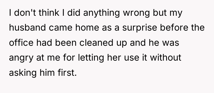 I don't think I did anything wrong but my husband...