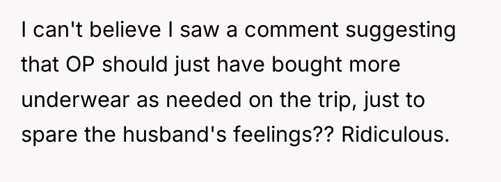 I can't believe I saw a comment suggesting that OP...