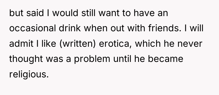 but said I would still want to have an occasional...