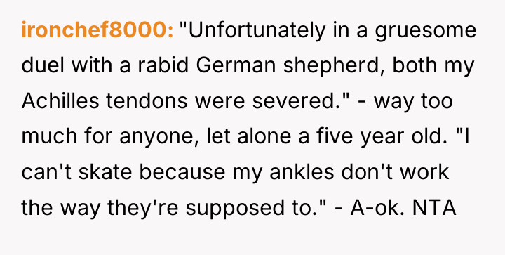 ironchef8000 "Unfortunately in a gruesome duel with a rabid German...