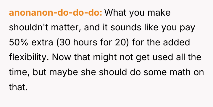 anonanon-do-do-do What you make shouldn't matter, and it sounds like...