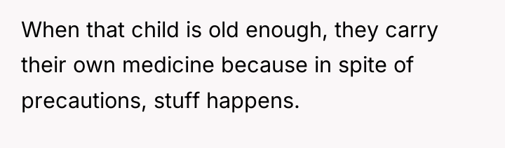 When that child is old enough, they carry their own...