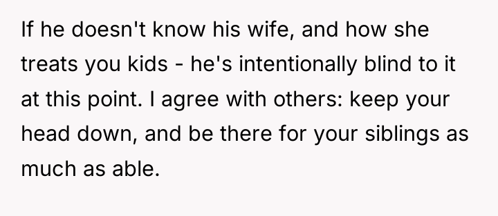If he doesn't know his wife, and how she treats...