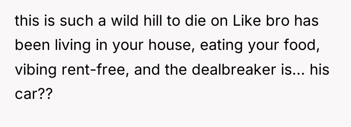 this is such a wild hill to die on Like...