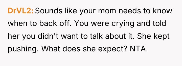 DrVL2 Sounds like your mom needs to know when to...
